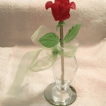 Blown-Glass-Rose-and-Vase-5-34H