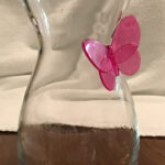 Vase pink butterfly