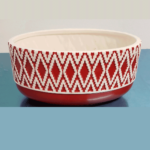 Bowl-ceramic-red-wht