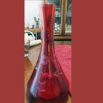 Cranberry-Stain-Etched-Decanter