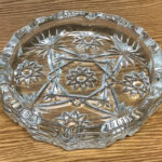 Dish-Anchor-Hocking-Ashtray-Precut-Glass-Early-American